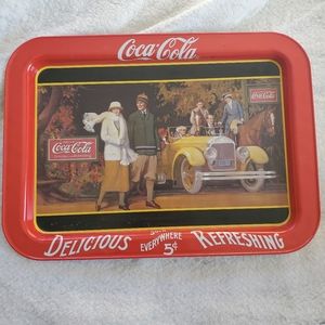 Coca Cola Vtg Coke Touring Car Serving Tray